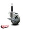 Service Caster 3.5'' Gray Poly Swivel 3/4'' Expanding Stem Caster with Brake SCC-EX20S3514-PPUB-TLB-34 - alternate 4